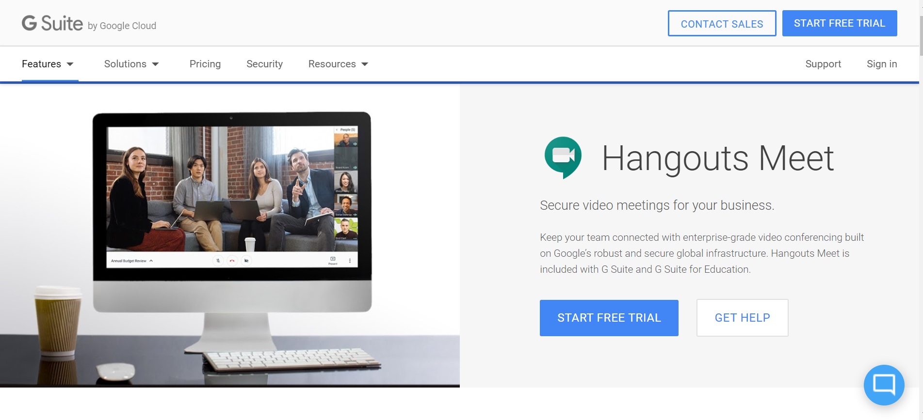 Google Hangouts Meet Online Video Conferencing G Suite